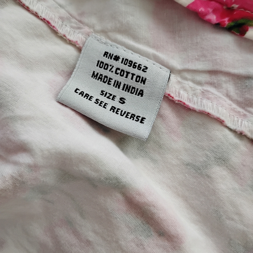 Tulip Poppie Cotton Dress in Floral Rose Print Size S - Picture 5 of 9